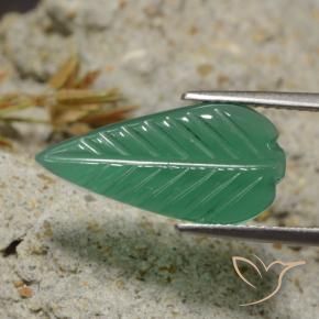 Ágata Verde cálido natural de 4.04 ct, Elegante, Translúcido
