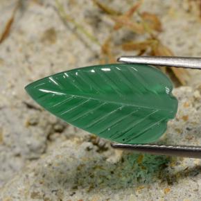 Ágata verde natural de 2,54 ct, forma elegante, translúcido