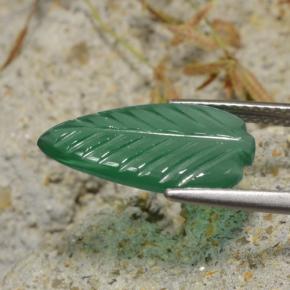 Ágata verde natural de 2,54 ct, forma elegante, translúcido