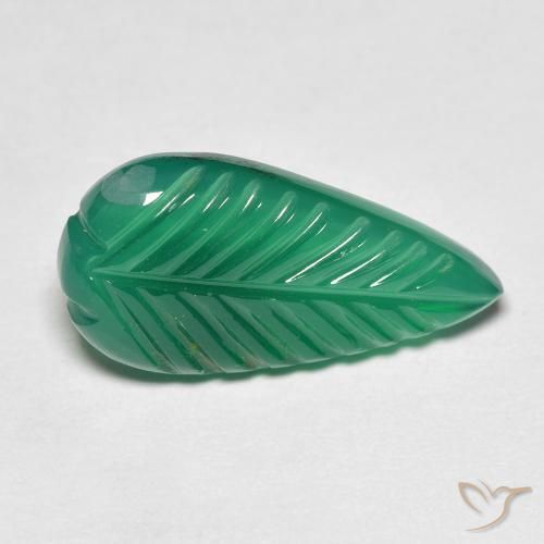 Ágata Verde medio natural de 4.92 ct, Elegante, Translúcido
