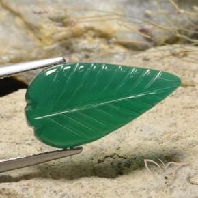 Ágata Verde medio natural de 5.06 ct, Elegante, Translúcido