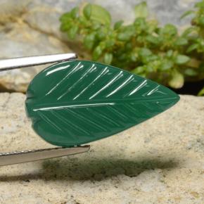 Ágata verde natural de 4,79 ct, corte flor, translúcido