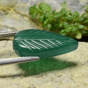 Ágata verde natural de 4,79 ct, corte flor, translúcido