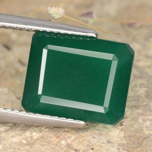 5.06ct Natural Verde amarillento Ágata, corte esmeralda, Translúcido