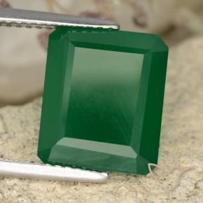 Ágata Verde amarillento natural de 5.44 ct, Corte Octágono / Esmeralda, Translúcido