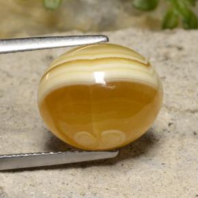 Ágata multicolor natural de 9,16 ct, corte óvalo, translúcido