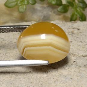 Ágata multicolor natural de 9,16 ct, corte óvalo, translúcido