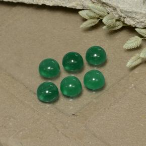 Gemas de ágata verde natural de 1,80 ct, corte redondo, transparente