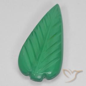 Ágata Verde medio natural de 2.38 ct, Corte Flor, Translúcido