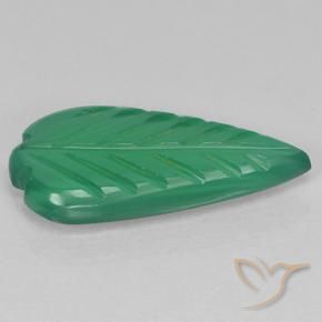 Ágata Verde medio natural de 2.38 ct, Corte Flor, Translúcido
