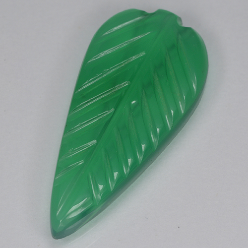 Ágata verde natural de 3,14 ct, corte flor, transparente