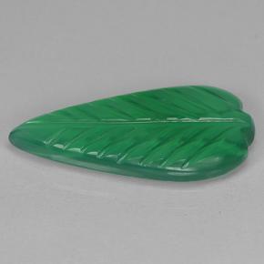 Ágata verde natural de 3,14 ct, corte flor, transparente
