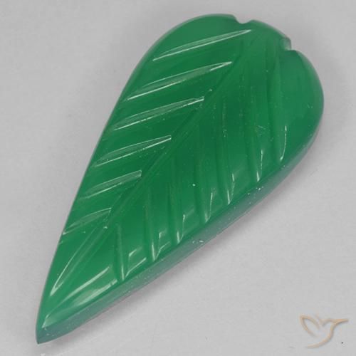 3.36ct Natural Verde medio Ágata, Elegante, Translúcido