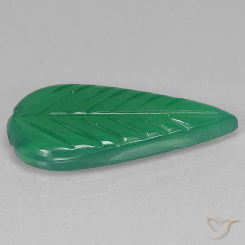Ágata Verde medio natural de 3.36 ct, Elegante, Translúcido