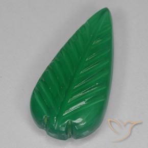 Ágata Verde medio natural de 3.75 ct, Corte Flor, Translúcido
