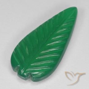 Ágata Verde medio natural de 3.88 ct, Corte Flor, Translúcido