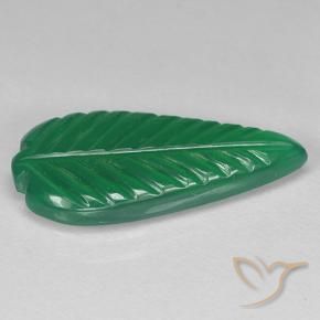 Ágata Verde medio natural de 3.88 ct, Corte Flor, Translúcido