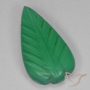 Ágata Verde medio natural de 2.62 ct, Corte Flor, Transparente
