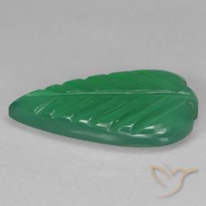 Ágata Verde medio natural de 2.62 ct, Corte Flor, Transparente