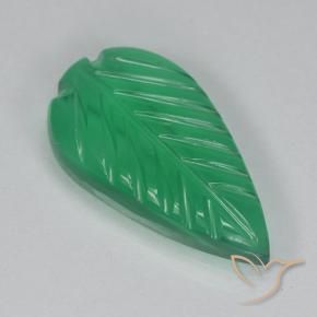 Ágata Verde medio natural de 2.51 ct, Corte Flor, Transparente
