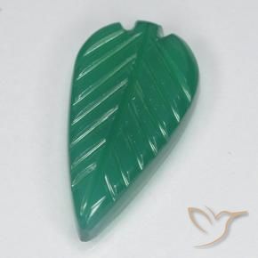 Ágata Verde medio natural de 4.01 ct, Corte Flor, Translúcido