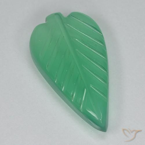 Ágata Verde oscuro natural de 3.39 ct, Elegante, Transparente