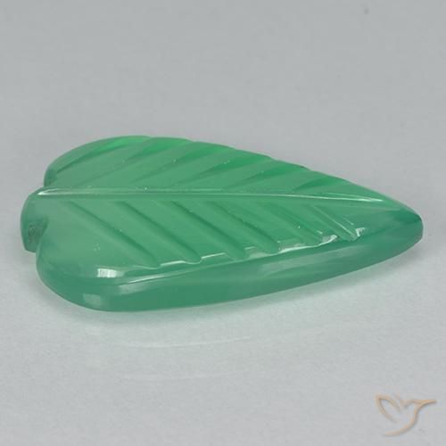 Ágata Verde oscuro natural de 3.39 ct, Elegante, Transparente