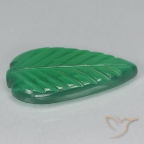 Ágata Verde medio natural de 3.72 ct, Corte Flor, Translúcido