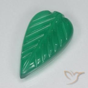 Ágata Verde medio natural de 3.59 ct, Corte Flor, Translúcido