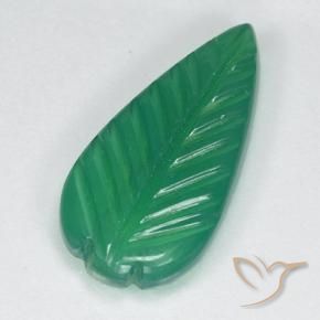 Ágata Verde medio natural de 3.14 ct, Corte Flor, Translúcido