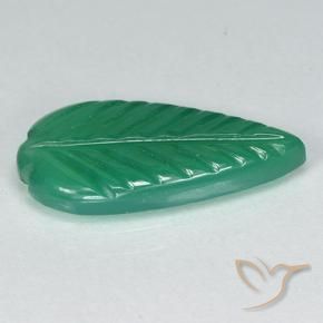 Ágata Verde medio natural de 3.14 ct, Corte Flor, Translúcido