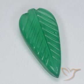 Ágata Verde medio natural de 3.24 ct, Corte Flor, Translúcido