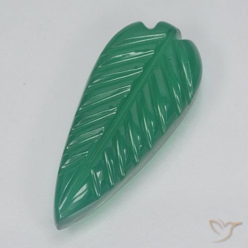 3.49ct Natural Verde cálido Ágata, Corte Flor, Translúcido