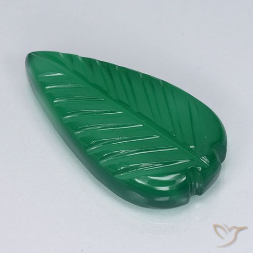 4.56ct Natural Verde cálido Ágata, Corte Flor, Translúcido