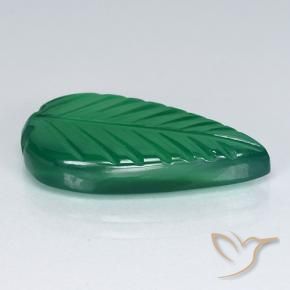 Ágata Verde cálido natural de 4.56 ct, Corte Flor, Translúcido
