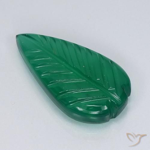 5.27ct Natural Verde cálido Ágata, Elegante, Translúcido, Photo A
