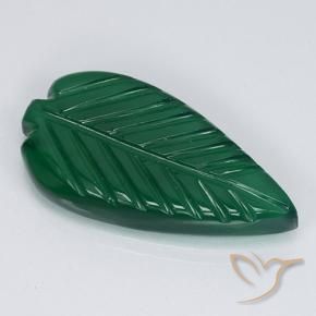 Ágata Verde bosque natural de 3.17 ct, Corte Flor, Translúcido