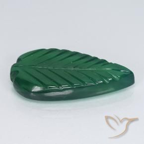 Ágata Verde bosque natural de 3.17 ct, Corte Flor, Translúcido
