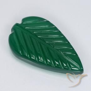 Ágata Verde medio natural de 4.30 ct, Corte Flor, Translúcido