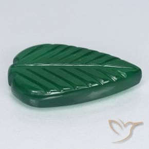 Ágata Verde medio natural de 4.30 ct, Corte Flor, Translúcido