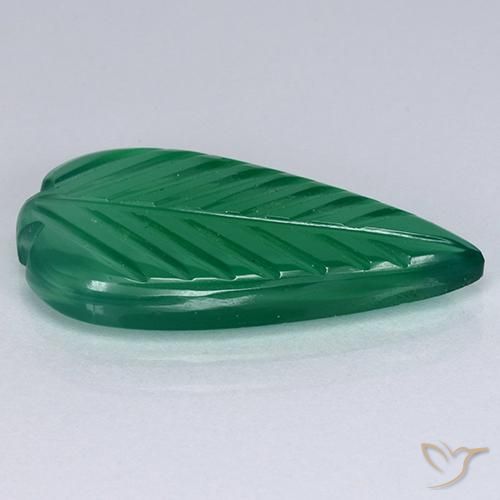 Ágata Verde bosque natural de 3.71 ct, Elegante, Translúcido