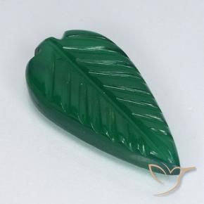 Ágata Verde medio natural de 3.23 ct, Corte Flor, Translúcido