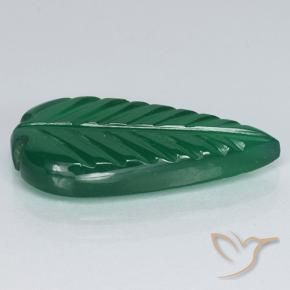 Ágata Verde medio natural de 3.23 ct, Corte Flor, Translúcido