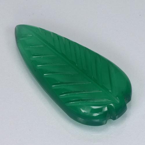 Ágata verde natural de 3,07 ct, forma elegante, translúcido