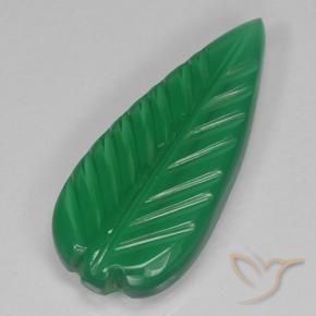 Ágata Verde medio natural de 3.24 ct, Corte Flor, Translúcido