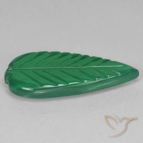 Ágata Verde medio natural de 3.24 ct, Corte Flor, Translúcido