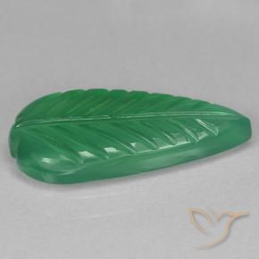 Ágata Verde medio natural de 3.15 ct, Corte Flor, Transparente