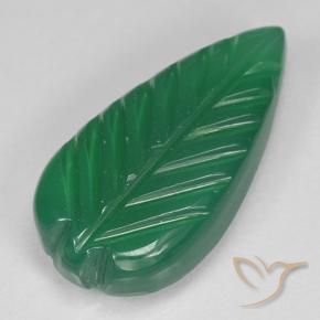 Ágata Verde cálido natural de 3.98 ct, Corte Flor, Translúcido