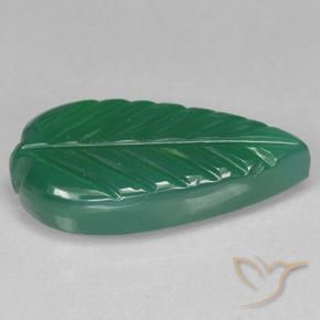 Ágata Verde cálido natural de 3.98 ct, Corte Flor, Translúcido