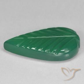 Ágata Verde medio natural de 4.01 ct, Corte Flor, Translúcido